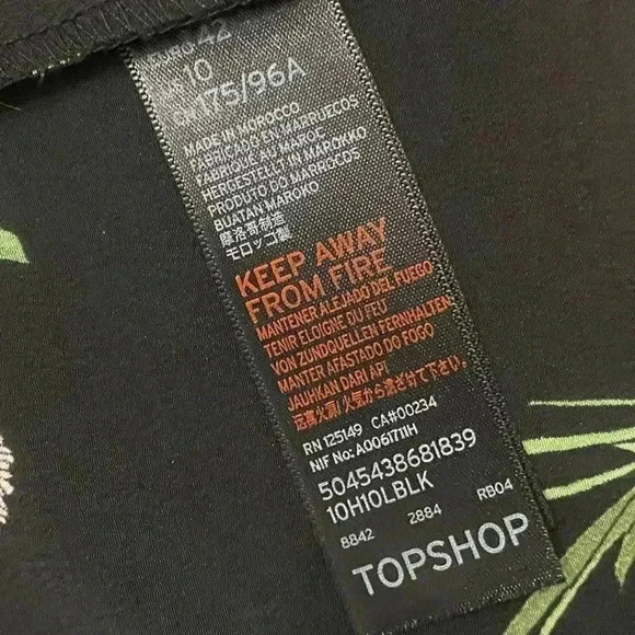 Topshop Midi Floral Wrap Dress Cocktail Party Dark Romantic - Picture 11 of 13